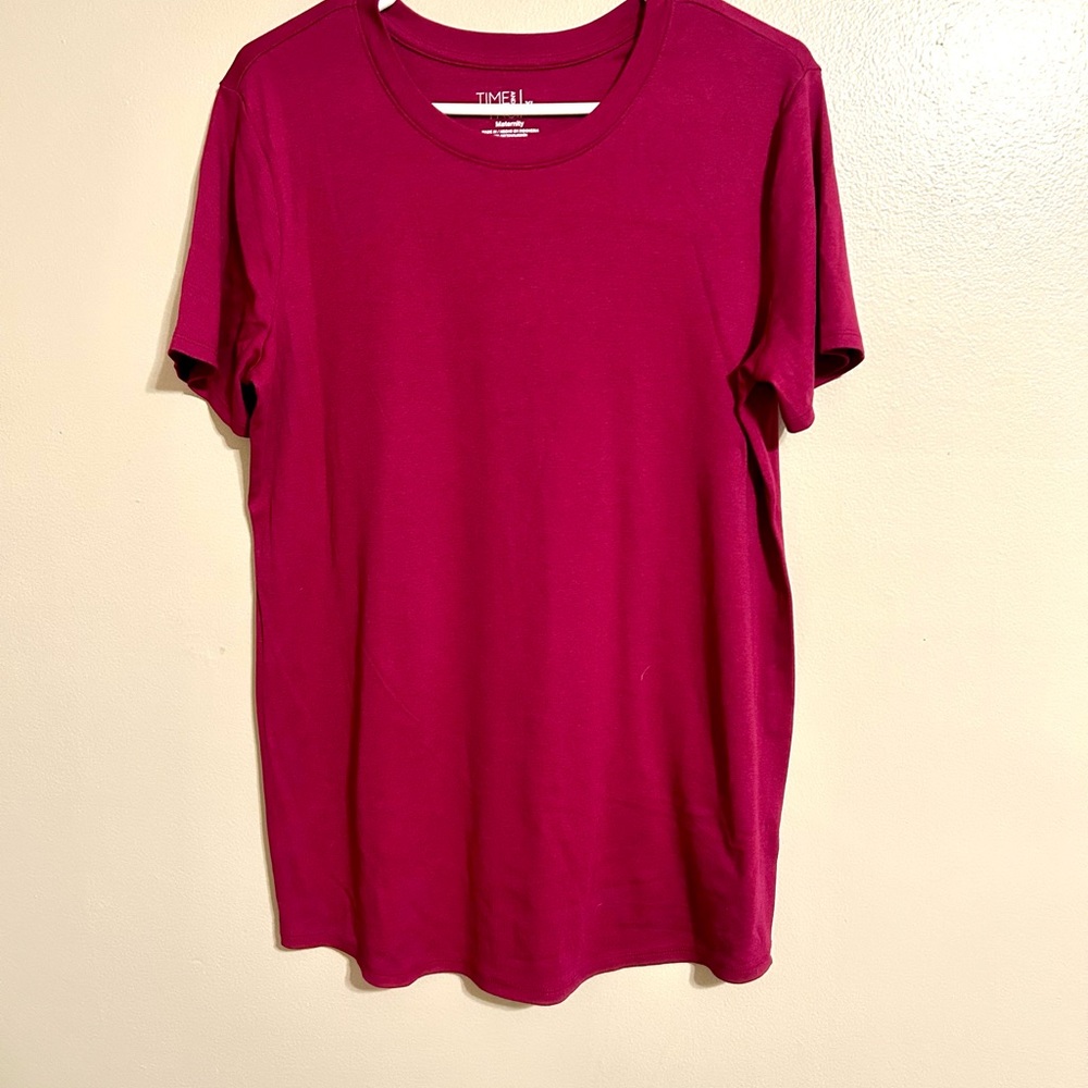 Magenta Maternity Tunic Top